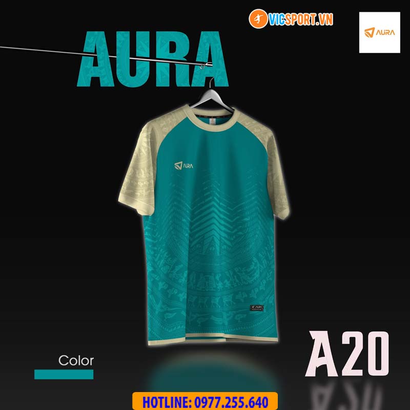 Áo đá banh không logo Aura A20 - Hình ảnh 7