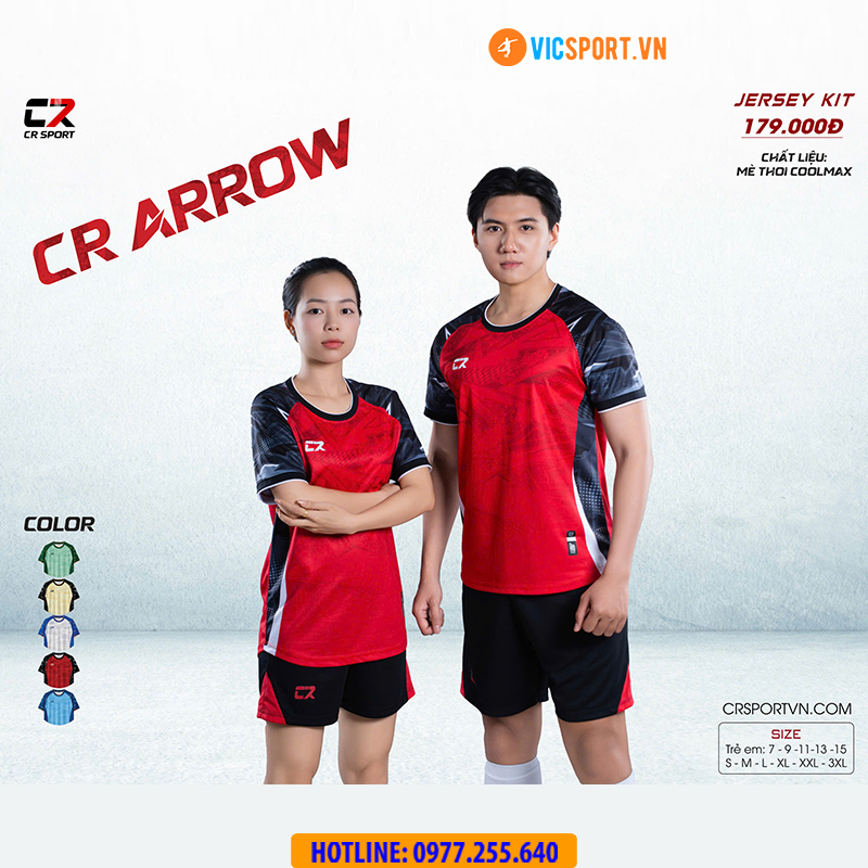 Áo đá banh không logo CR Arrow - Hình ảnh 6