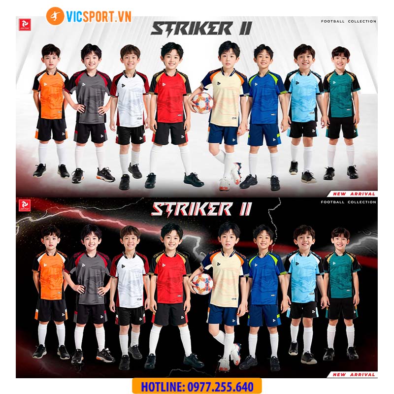 Áo đá banh trẻ em Justplay Striker 2