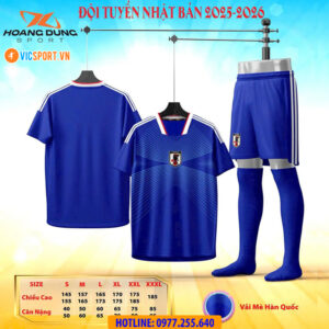 Áo đá banh đội tuyển Nhật Bản WC 2026 vải mè