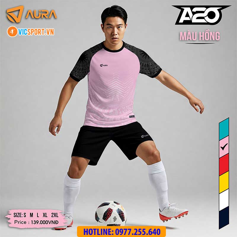 Áo đá banh không logo Aura A20 - Hình ảnh 11