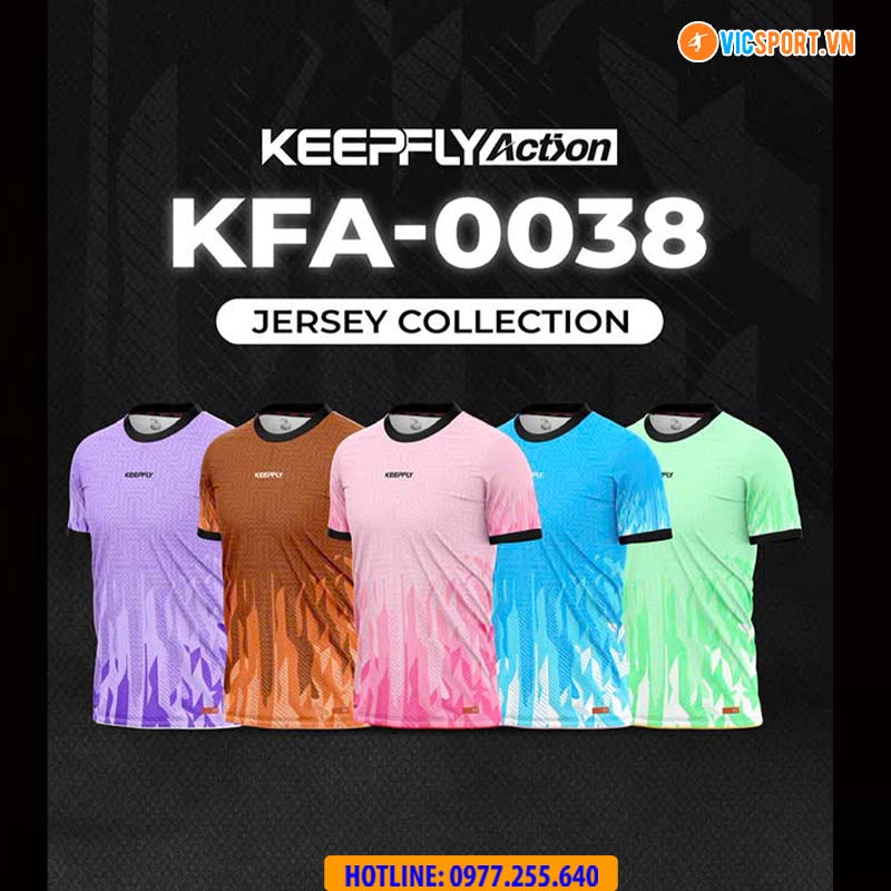Áo đá banh thiết kế Keepfly KFA 0038