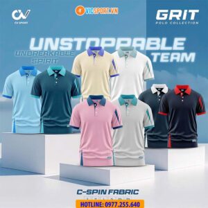 Áo polo di chuyển CV Grit