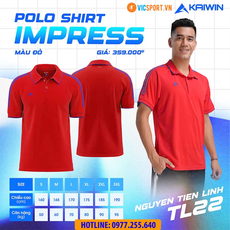 Áo polo thể thao Kaiwin Impress cao cấp - Hình ảnh 8