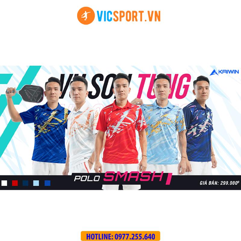 Áo thể thao polo di chuyển Kaiwin Smash