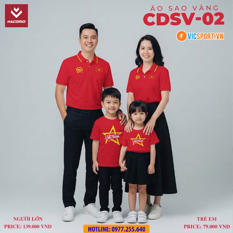 Áo trẻ em cờ đỏ sao vàng Hacorio 2 mẫu - Hình ảnh 11