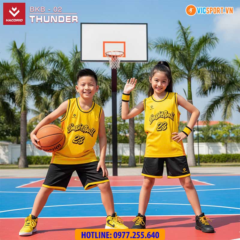 Quần áo bóng rổ trẻ em Hacorio Thunder - Hình ảnh 4