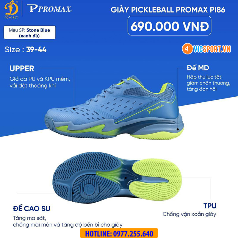 Giày thể thao pickleball Promax PI86 nam - Hình ảnh 25