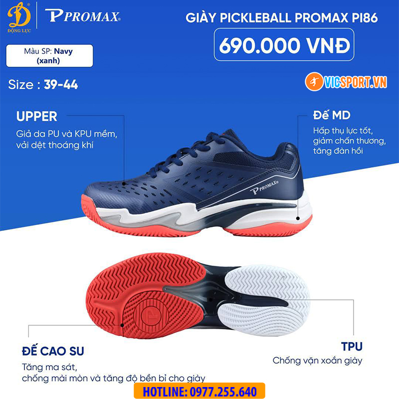 Giày thể thao pickleball Promax PI86 nam - Hình ảnh 24