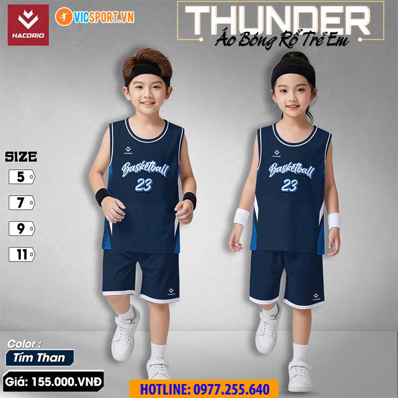 Quần áo bóng rổ trẻ em Hacorio Thunder - Hình ảnh 9
