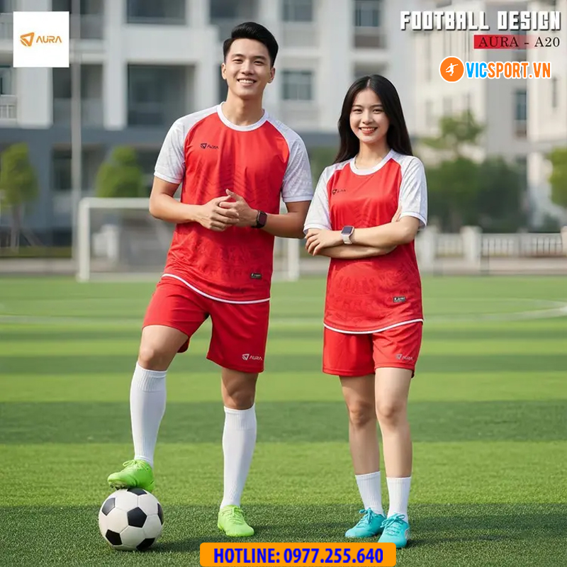 Áo đá banh không logo Aura A20 - Hình ảnh 4