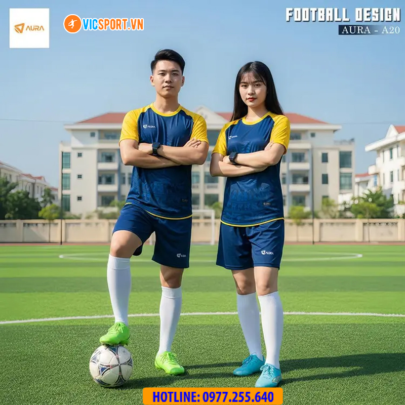 Áo đá banh không logo Aura A20 - Hình ảnh 6