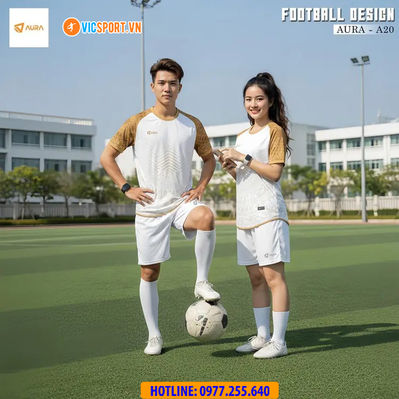 Áo đá banh không logo Aura A20 - Hình ảnh 5