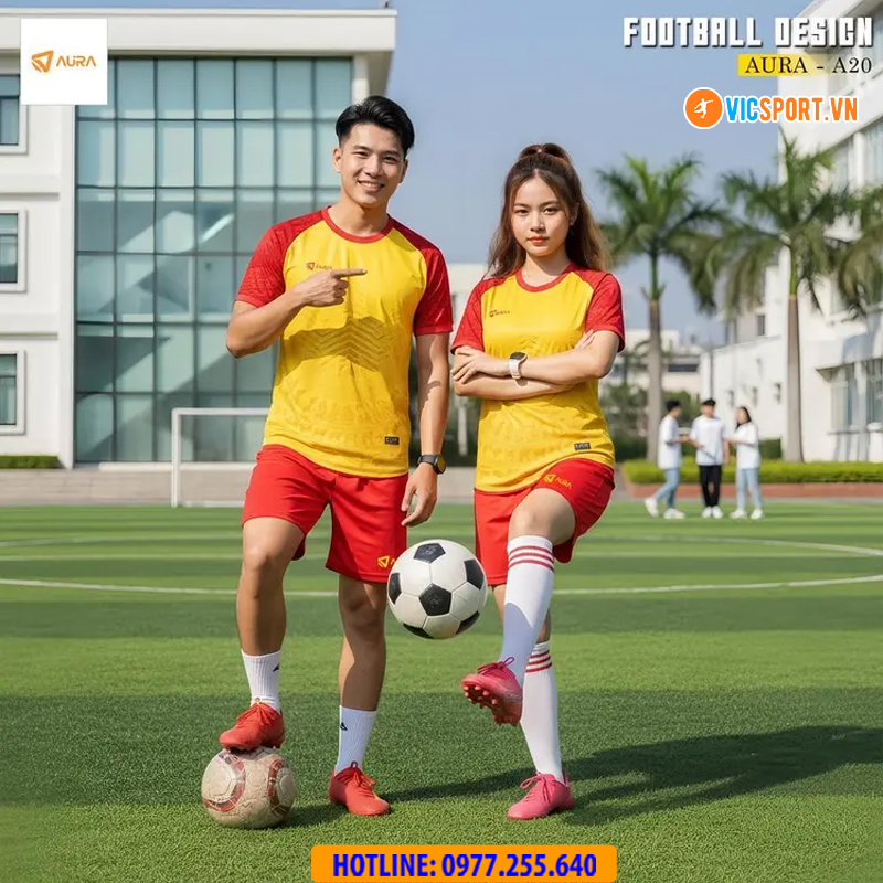 Áo đá banh không logo Aura A20 - Hình ảnh 7