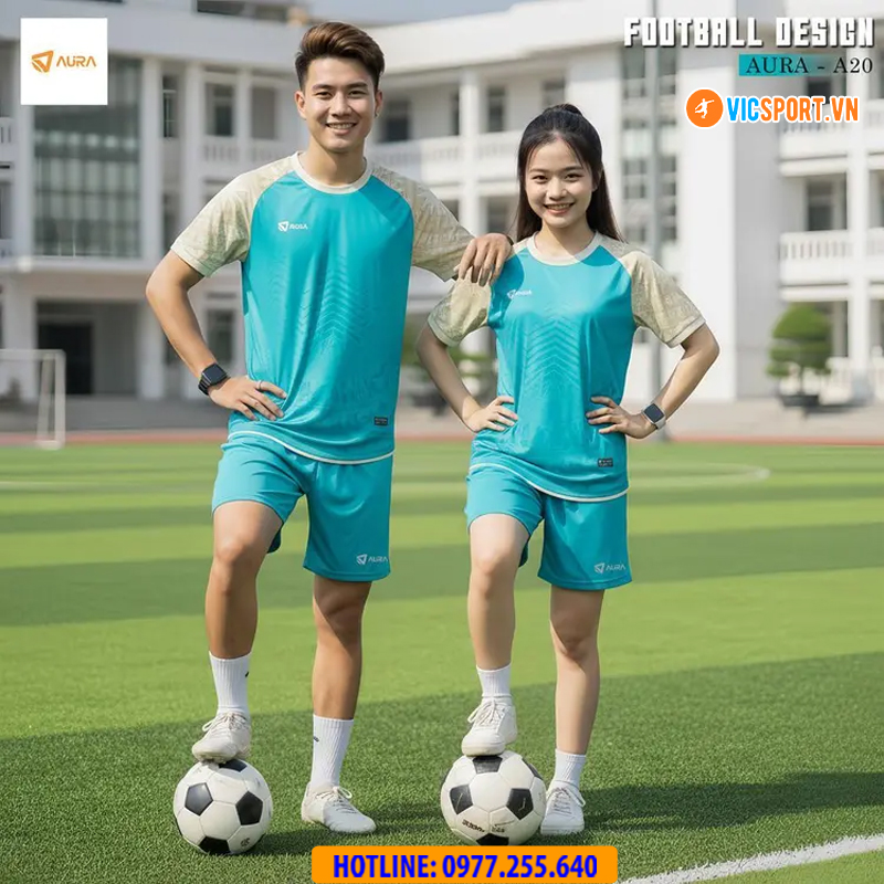 Áo đá banh không logo Aura A20 - Hình ảnh 8