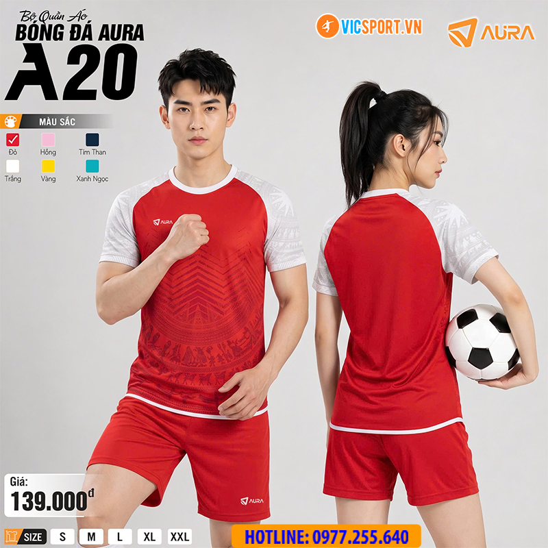 Áo đá banh không logo Aura A20 - Hình ảnh 22