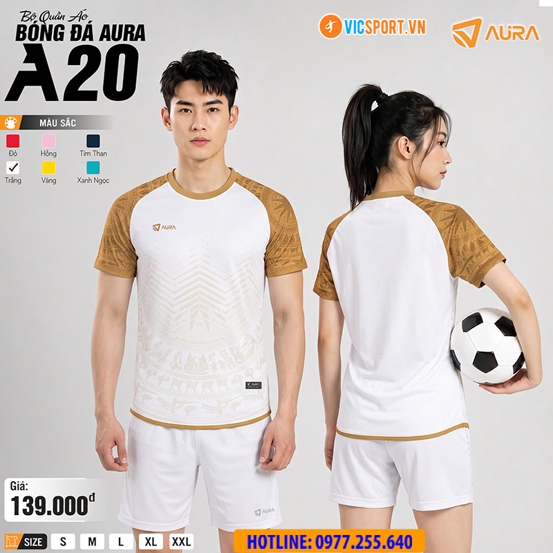 Áo đá banh không logo Aura A20 - Hình ảnh 25