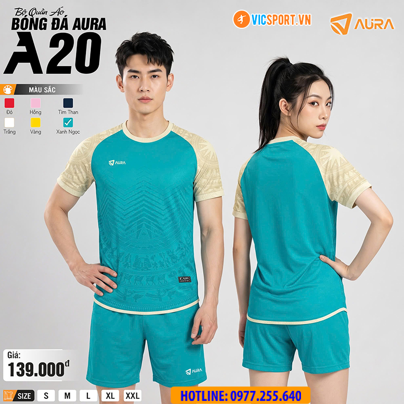 Áo đá banh không logo Aura A20 - Hình ảnh 27