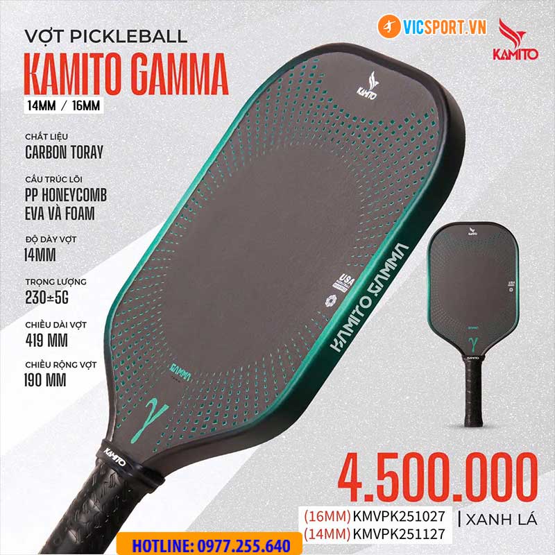 Vợt pickleball Kamito Gamma 16mm - Hình ảnh 7