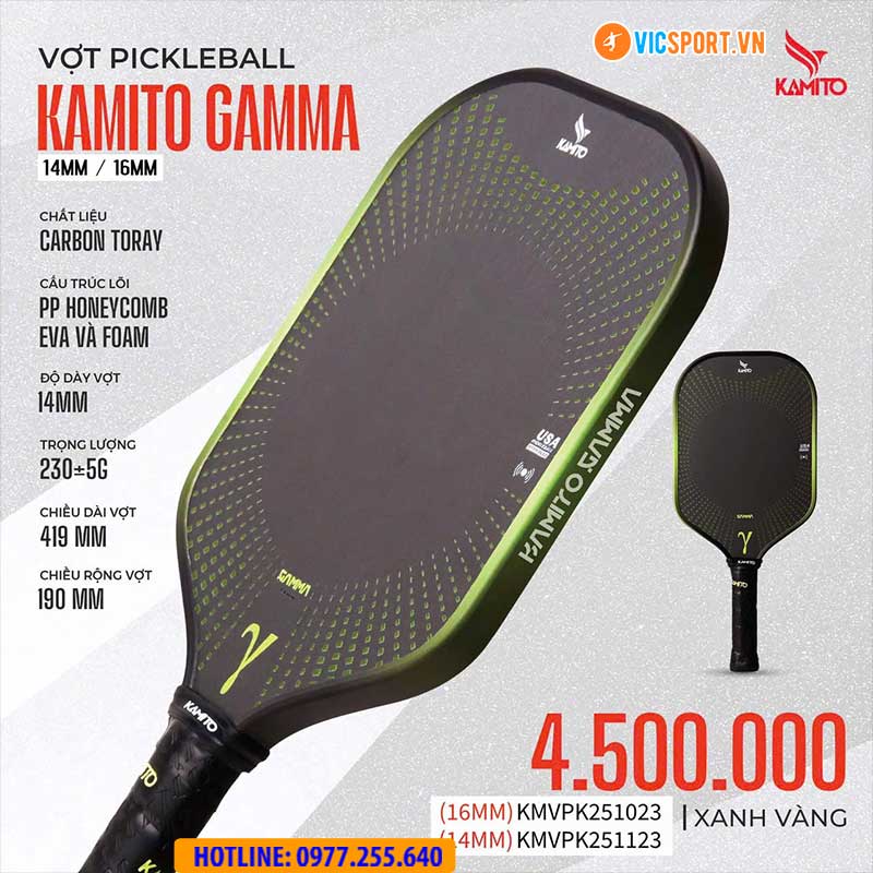 Vợt pickleball Kamito Gamma 16mm - Hình ảnh 8