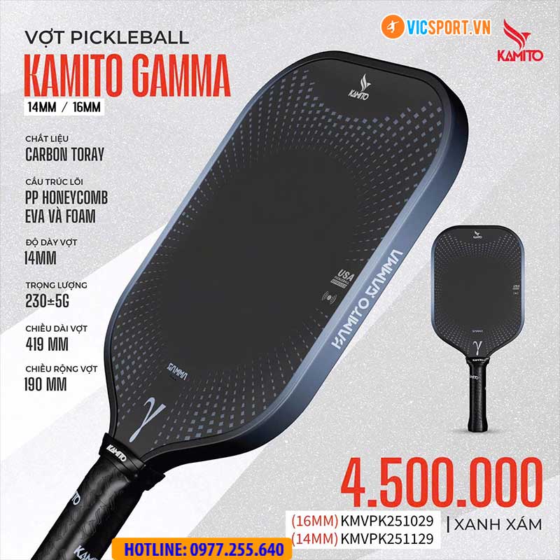 Vợt pickleball Kamito Gamma 16mm - Hình ảnh 9