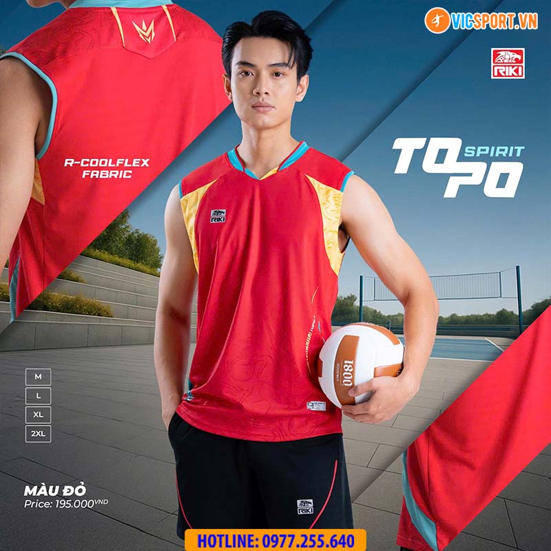 Quần áo bóng chuyền sát nách Riki Topo Spirit cho nam và nữ - Hình ảnh 21