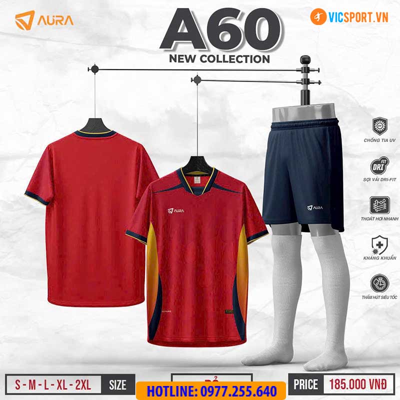 Áo đá banh không logo Aura A60 - Hình ảnh 15