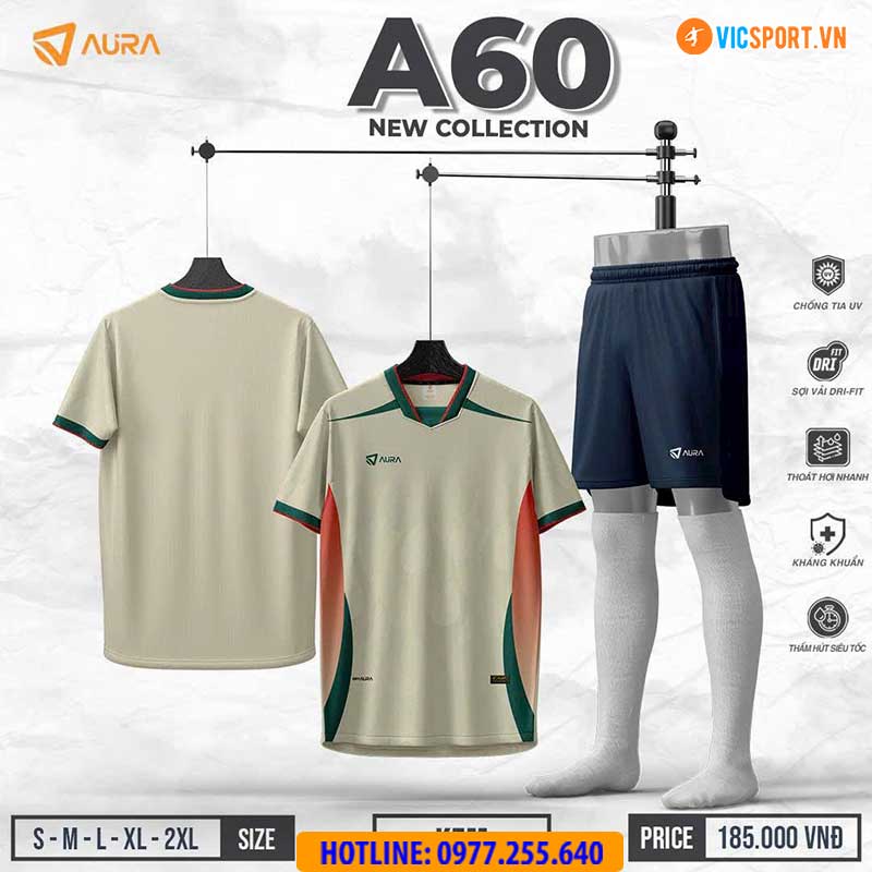 Áo đá banh không logo Aura A60 - Hình ảnh 16