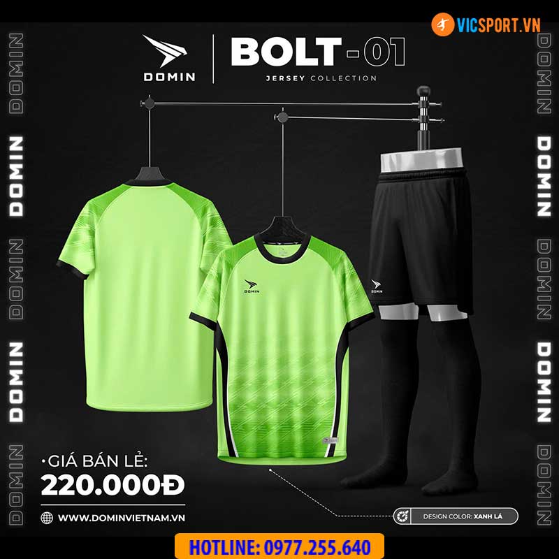 Áo đá banh không logo Domin Bolt 01 - Hình ảnh 4