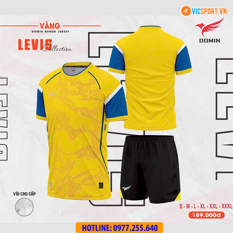 Áo đá banh không logo Domin Levis - Hình ảnh 2