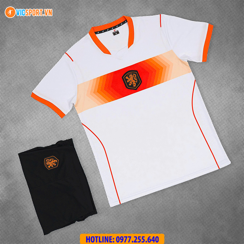 Áo đá banh đội tuyển Hà Lan WC 2026 vải thun lạnh - Hình ảnh 2