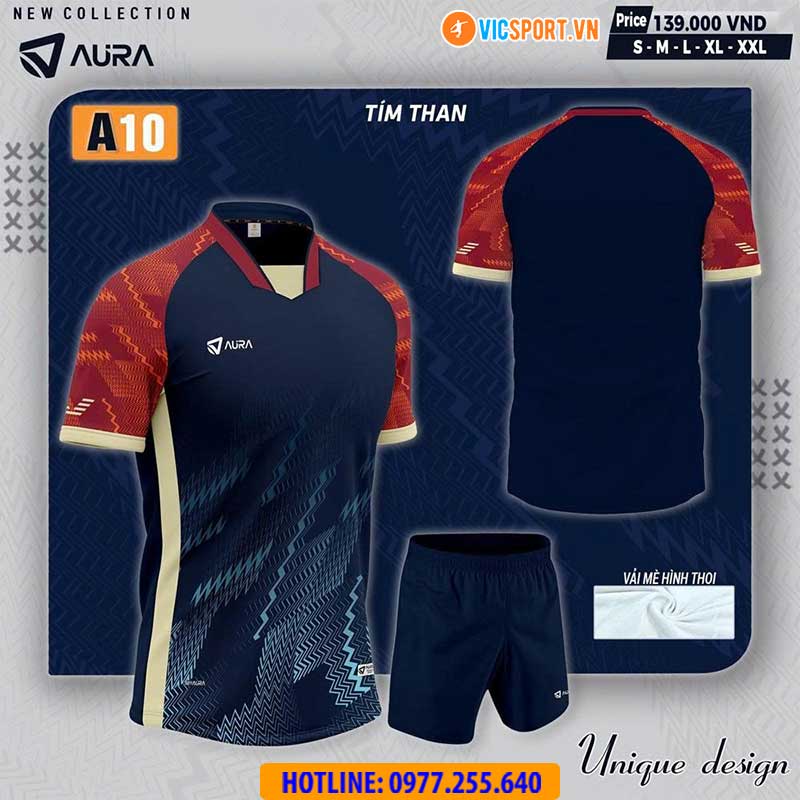 Áo đá banh không logo Aura A10 - Hình ảnh 17