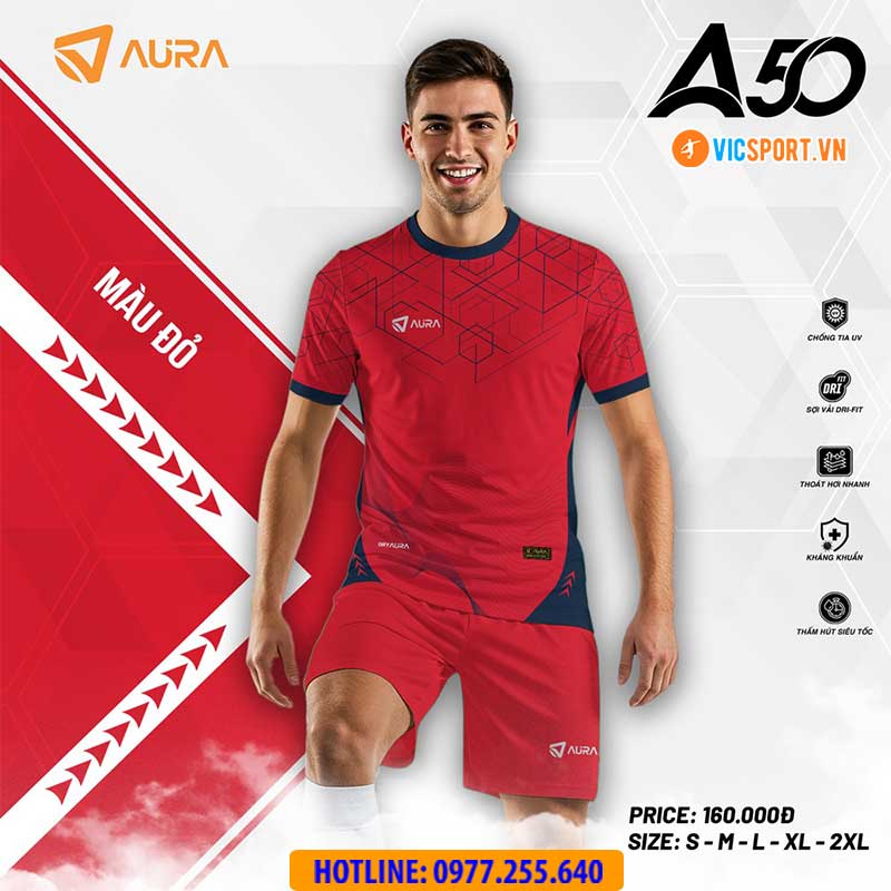 Áo đá banh không logo Aura A50 - Hình ảnh 19
