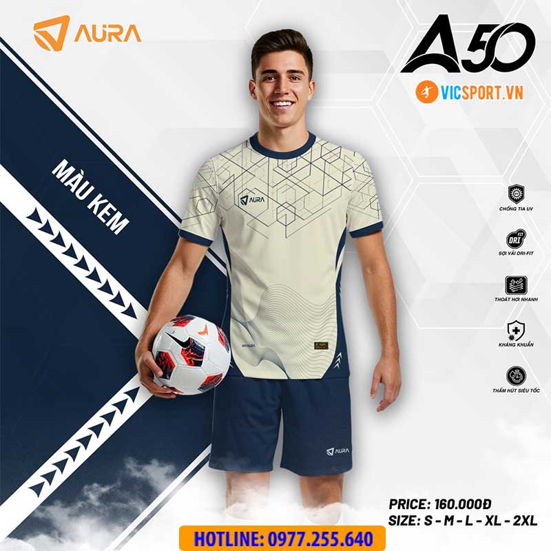 Áo đá banh không logo Aura A50 - Hình ảnh 21