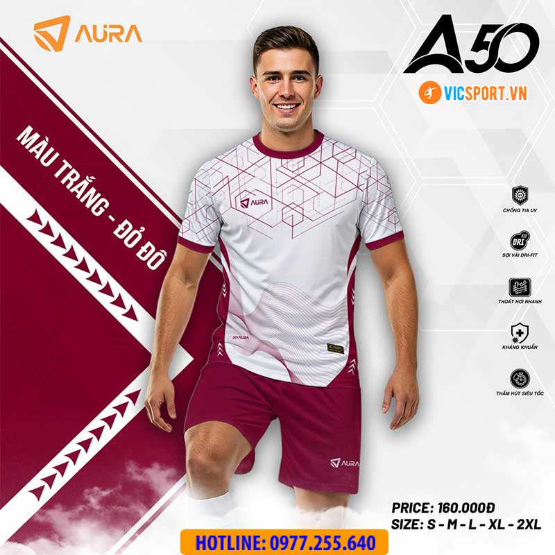 Áo đá banh không logo Aura A50 - Hình ảnh 20