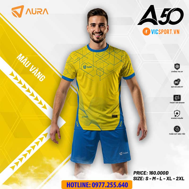 Áo đá banh không logo Aura A50 - Hình ảnh 17