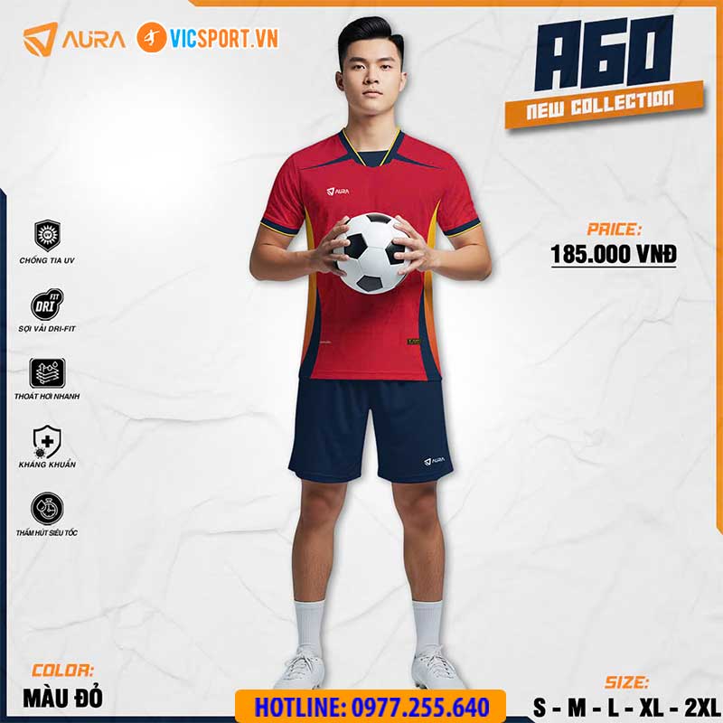 Áo đá banh không logo Aura A60 - Hình ảnh 11