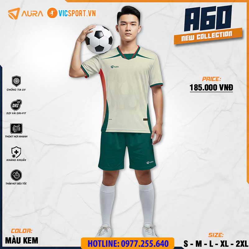 Áo đá banh không logo Aura A60 - Hình ảnh 12