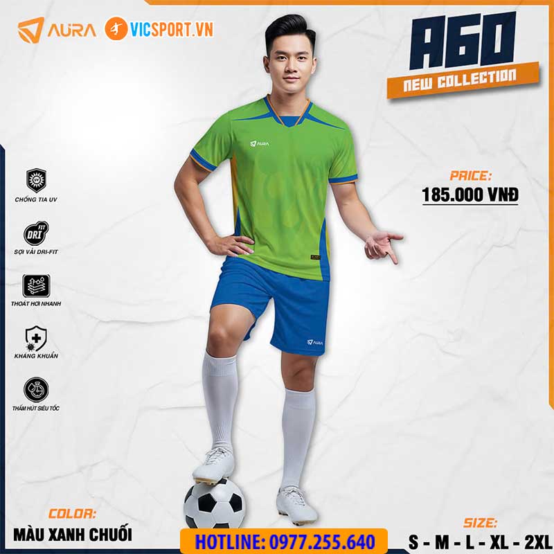 Áo đá banh không logo Aura A60 - Hình ảnh 8