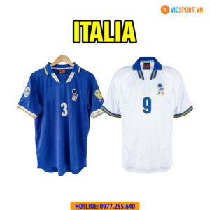 Áo đá banh Retro đội tuyển Italia năm 1996 vải mè