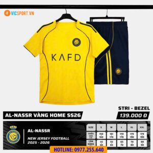 Áo đá banh Strivend Clb Al Nassr SS26 mùa giải 2025-2026