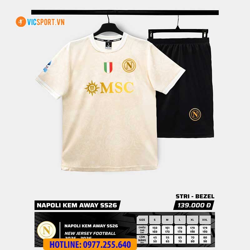 Áo đá banh Strivend Clb Napoli SS26 mùa giải 2025-2026 - Hình ảnh 12