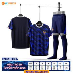 Áo bóng đá trẻ em đội tuyển Pháp WC 2026
