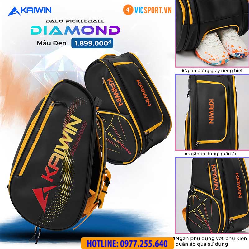 Balo pickleball Kaiwin Diamond đa năng - Hình ảnh 7