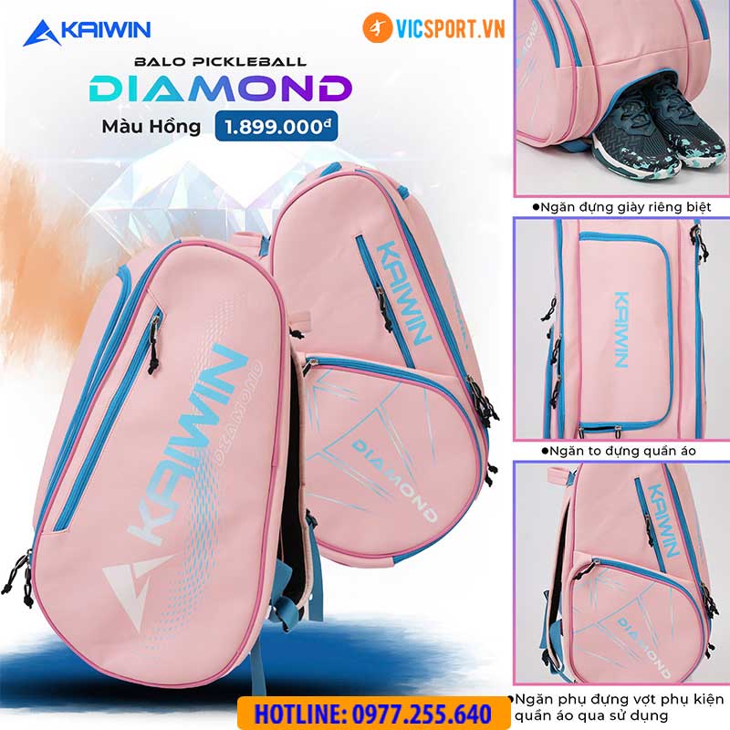 Balo pickleball Kaiwin Diamond đa năng - Hình ảnh 3