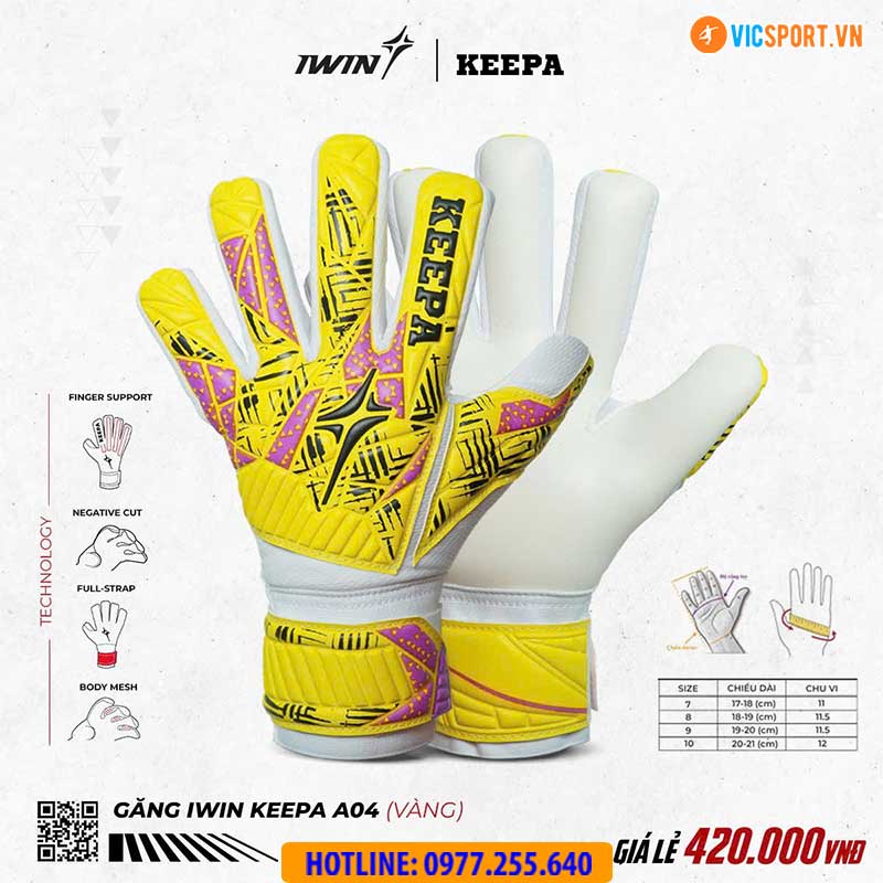 Găng tay thủ môn iWin Keepa A04 - Hình ảnh 12