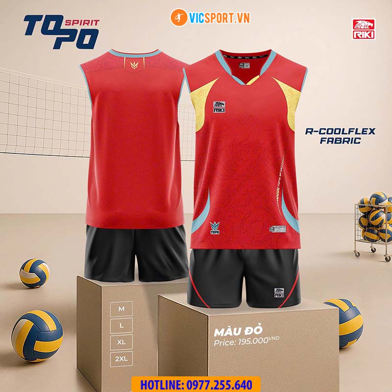Quần áo bóng chuyền sát nách Riki Topo Spirit cho nam và nữ - Hình ảnh 12