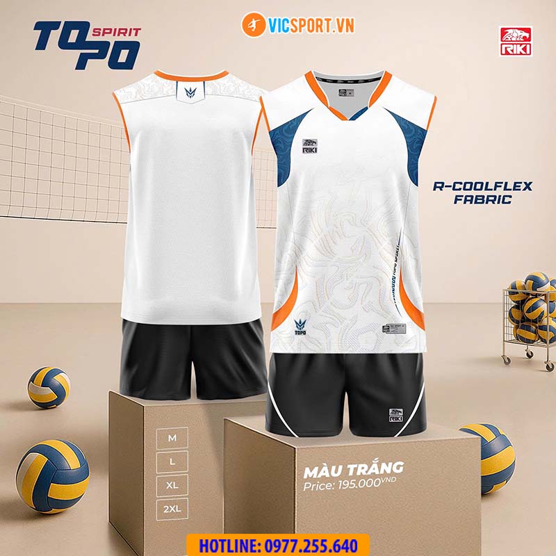 Quần áo bóng chuyền sát nách Riki Topo Spirit cho nam và nữ - Hình ảnh 10