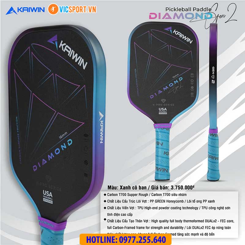 Vợt pickleball Kaiwin Diamond Gen 2 - Hình ảnh 29