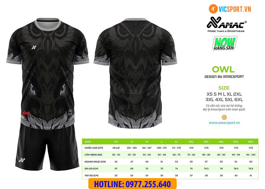 Áo đá banh thiết kế Amac Owl - Hình ảnh 9